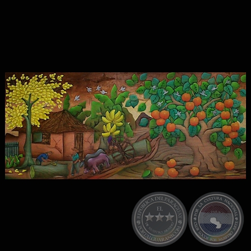 PAISAJE, Xilopintura de ANDRÉS CAÑETE (DEL REY GALERÍA DE ARTE)